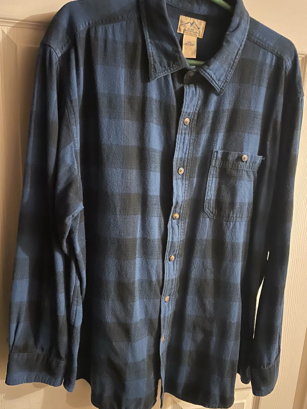 Blue Mountsin 100% Cotton Flannel Shirt size 2X.